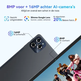 KINGRID Blackview W90 11 inch Tablet PC 24GB 256GB 4G Grijs