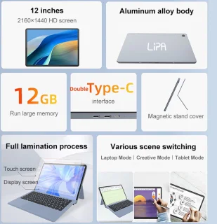 Lipa Jumper V12 tablet 12 inch 12GB RAM 256GB Windows 11 Home