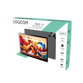 Logicom Tablet 14 XXL 14 Inch 128GB 4GB RAM Zwart WiFi Android 15