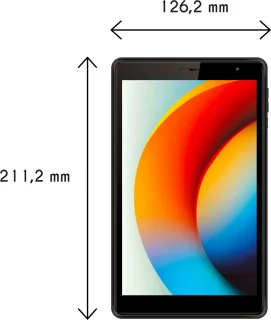 Logicom Tablet 80 8" 64GB 4GB RAM Octa Core Android 15 Zwart Wifi
