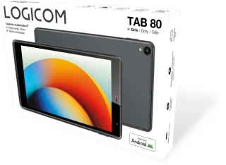Logicom Tablet 80 8" 64GB 4GB RAM Octa Core Android 15 Zwart Wifi