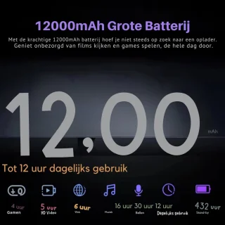 Mookes Tablet Android 11 Inch 16GB 1TB 5G Grey