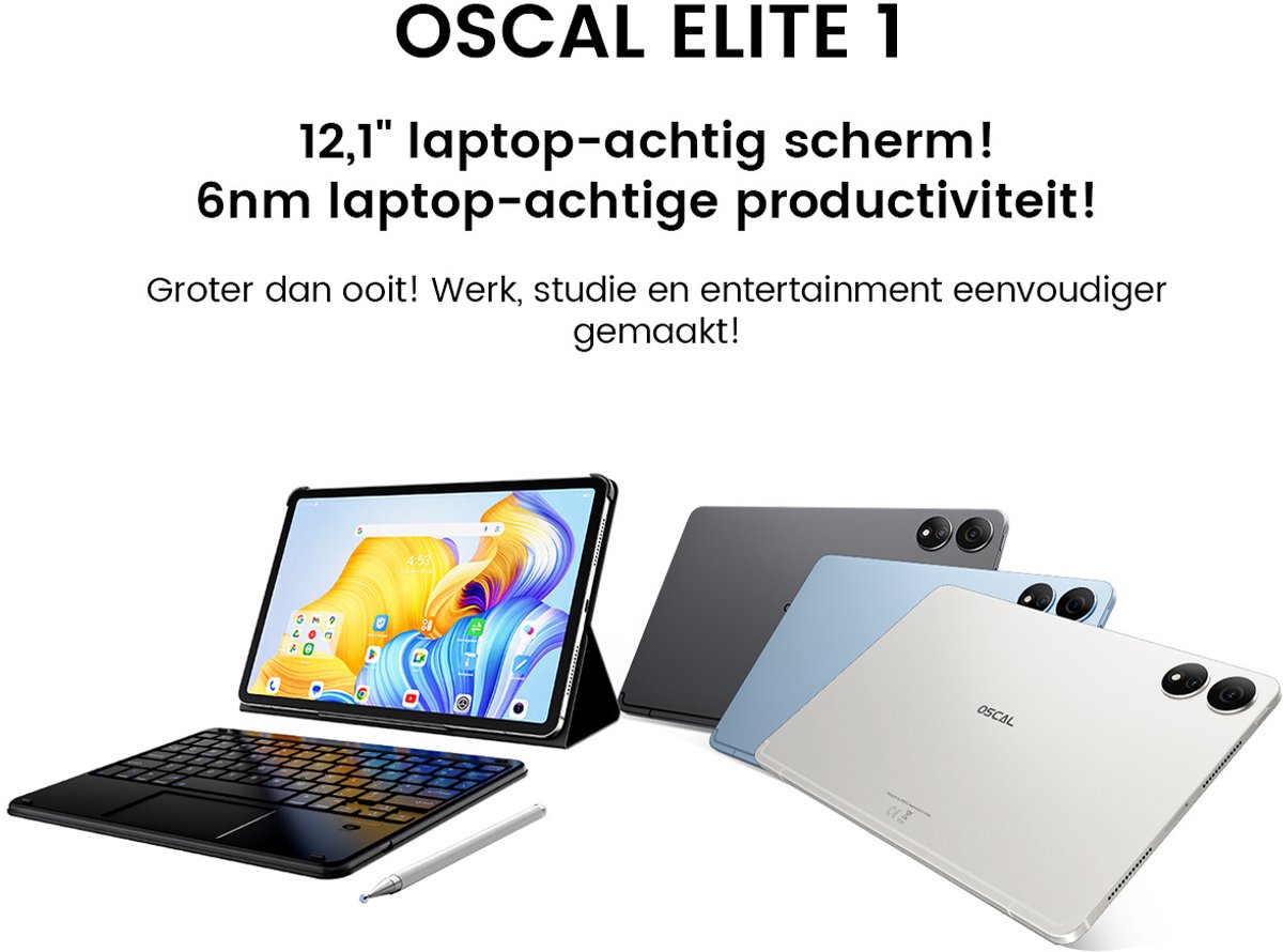 Oscal Blackview ELITE1 Tablet 12.1" 256GB Zwart
