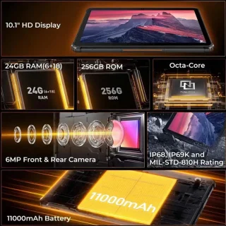 Oukitel RT9 Rugged Tablet 10 inch 6GB/256GB Android 14