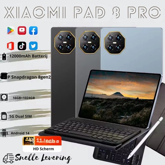 Pad 8 Pro 11" Android Tablet 16GB 1TB 5G Zwart review