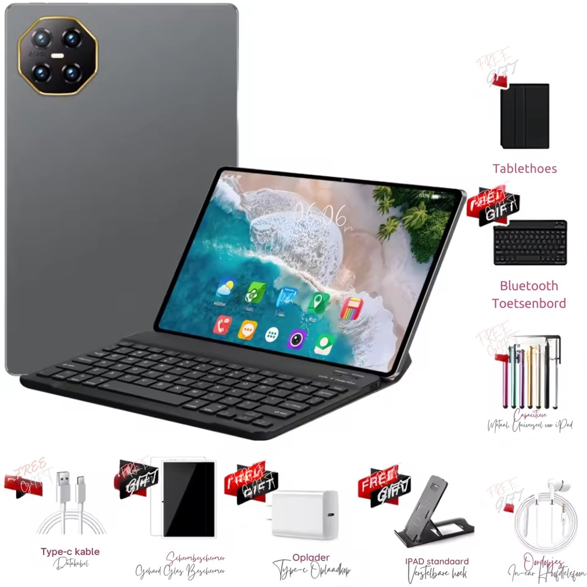 De Pad 8 Pro Snapdragon 8gen2 11 Inch 12GB 512GB 5G Tablet Grey in één oogopslag