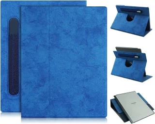 reMarkable 2 met Staedtler Pen en Blauwe Draaibare Hoes