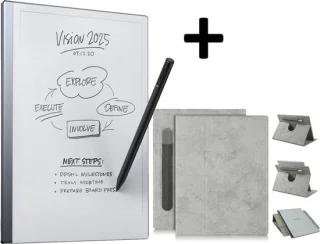 reMarkable 2 tablet met Marker Plus en draaibare grijze hoes