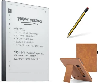 reMarkable 2 tablet met Staedtler stylus en cognac hoes