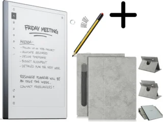 reMarkable 2 tablet met Staedtler stylus en draaibare hoes grijs