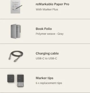 reMarkable Paper Pro + Marker Plus met Magnetische Hoes Grijs