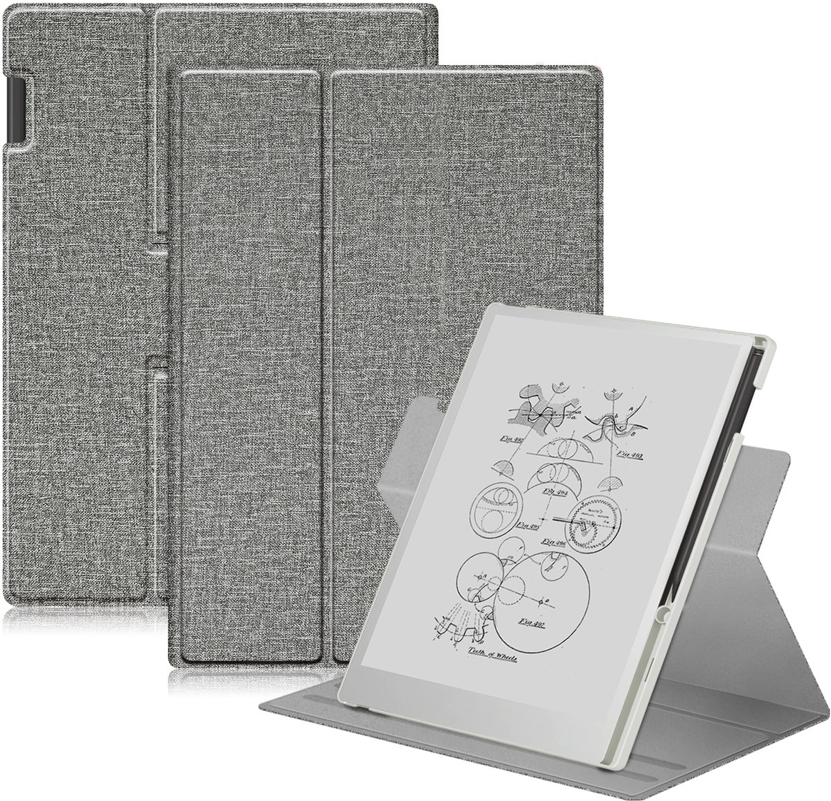 De reMarkable Paper Pro met Marker Plus en Grijze Hoes in één oogopslag