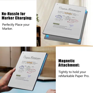 reMarkable Paper Pro Move schrijftablet met Marker Plus en grijze hoes