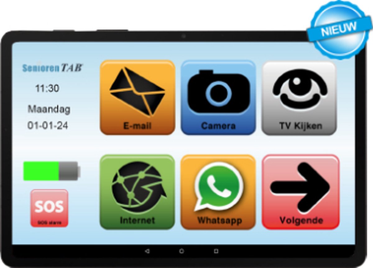 De SeniorenTAB SA9W Samsung 11 inch 64GB Wifi Tablet in één oogopslag