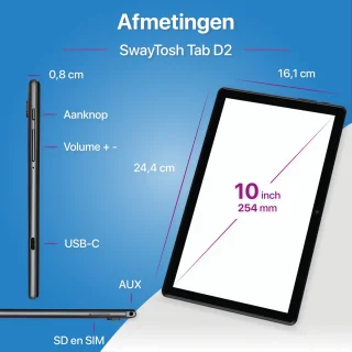 SwayTosh Tab D2 PRO 10 inch Android 13 4G 7GB RAM 196GB