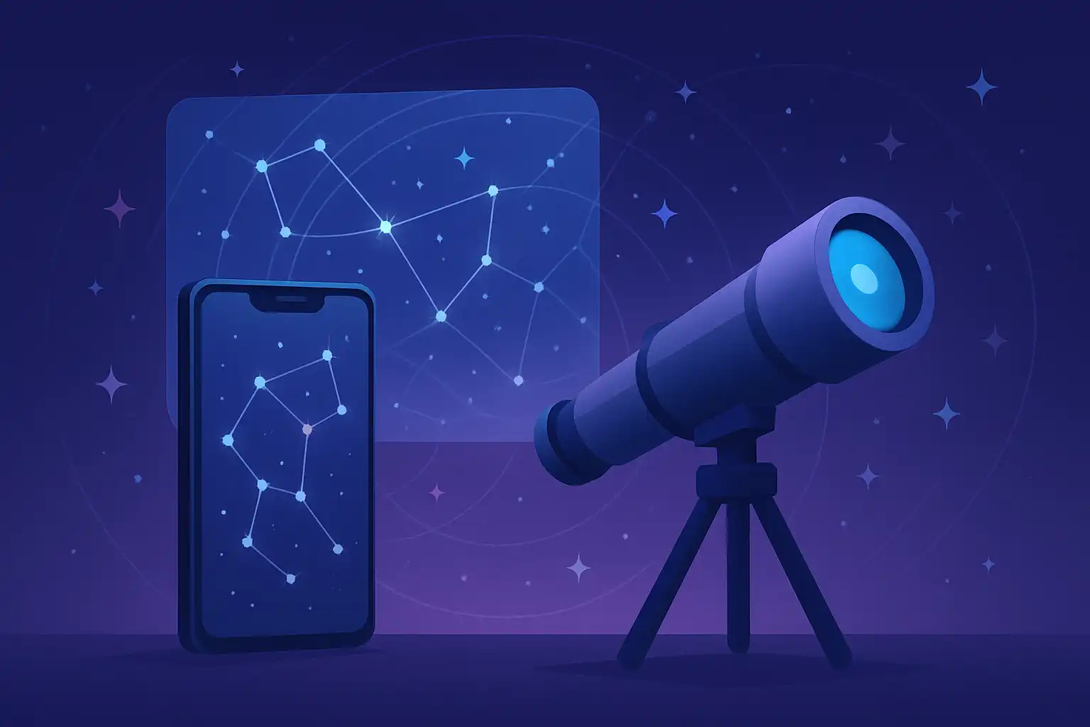 Augmented reality sterrenkaarten: zo combineer je je smartphone met je telescoop