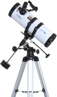 Wat vinden we goed aan de Zoomion® Telescoop Voor Beginners 230X Zoom – 114 mm Newton Reflector met EQ-1 Montering – 5-delige Set met 2 Oculairs, 2× Barlow, Red-Dot Finder & Statief – Brede Kijk op de Sterrenhemel