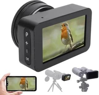 4K Telescoop Oculaircamera met 7,5 cm Kleurenscherm en 32GB TF Kaart – Elektronisch Oculair voor Astrofotografie, Planetaire Observatie, Vogels Kijken en Nachtkijken