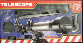 De Telescoop - speelgoed - 40 x zoom - 3 lenzen - zwart in één oogopslag