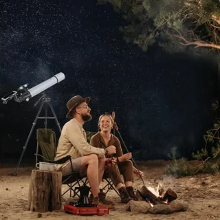 80 mm Refractor Telescoop voor Volwassenen - Krachtige Reistelescoop voor Beginners