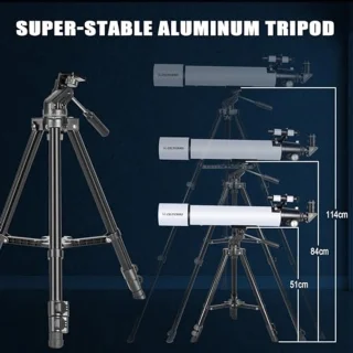 80 mm Refractor Telescoop voor Volwassenen - Krachtige Reistelescoop voor Beginners