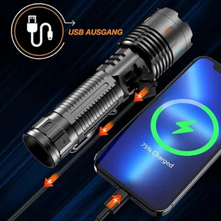 Equivera Nood Zaklamp - Nood Zaklamp - Zaklamp op Batterijen - Oplaadbare Zaklamp - Zaklamp voor Noodsituaties - Zaklamp voor Noodgevallen - Noodverlichting - Noodpakket Zaklamp