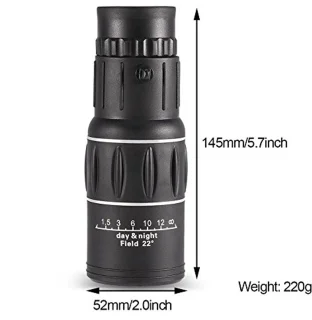 HD camera monoculaire telescoop voor smartphone - 16x vergroting, waterdicht met statief