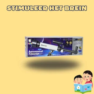 Astronomische Telescoop voor Kinderen – 30x & 60x Vergroting met Statief, Kompas en Smartphonehouder – Educatief Ruimte Speelgoed met Ebook – CE EN71
