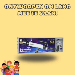 Astronomische Telescoop voor Kinderen – 30x & 60x Vergroting met Statief, Kompas en Smartphonehouder – Educatief Ruimte Speelgoed met Ebook – CE EN71