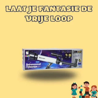 Astronomische Telescoop voor Kinderen – 30x & 60x Vergroting met Statief, Kompas en Smartphonehouder – Educatief Ruimte Speelgoed met Ebook – CE EN71