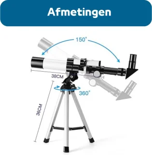 Thuys - Sterrenkijker - Telescoop Kinderen/Beginners - Sterrenkijker Geavanceerd - Wit - Complete Set