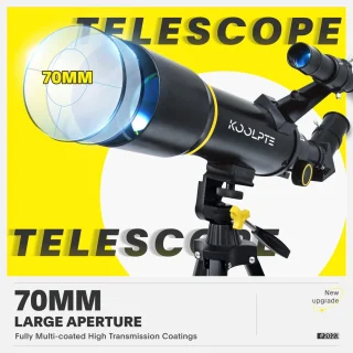 Astronomische telescoop 70 mm diafragma 400 mm met statief en telefoonadapter voor kinderen en volwassenen
