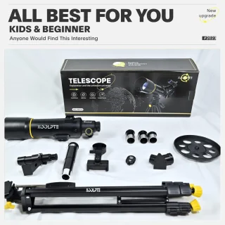 Astronomische telescoop 70 mm diafragma 400 mm met statief en telefoonadapter voor kinderen en volwassenen