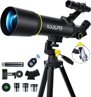 Astronomische telescoop 70 mm diafragma 400 mm met statief en telefoonadapter voor kinderen en volwassenen