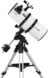 Zoomion® Telescoop Voor Beginners 400X Zoom – 200 mm Newton Reflector met EQ-4 Montering – 6-delige Set met 3 Plössl Oculairs, 6×30 Zoeker & Maanfilter – Krachtige Deep-Sky Sterrenkijker