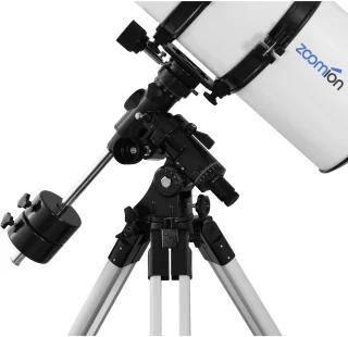 Zoomion® Telescoop Voor Beginners 400X Zoom – 200 mm Newton Reflector met EQ-4 Montering – 6-delige Set met 3 Plössl Oculairs, 6×30 Zoeker & Maanfilter – Krachtige Deep-Sky Sterrenkijker