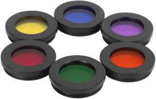 Allecto plus - 6-in-1 Astronomische Telescoop met Oculair en Filter Set - 1,25 Inch/31,7 mm Lens - Planeten en Nevel Filter - Geel/Oranje/Rood/Groen/Blauw/Paars