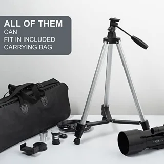 Telescoop 70mm Opening 500mm - Astronomische Refractor Telescoop voor Kinderen en Volwassenen met Statief, Telefoonadapter, Draadloze Afstandsbediening en Draagtas