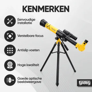 Fyndery® Refractor Telescoop voor Kinderen - Sterrenkijker Telescoop - Telescoop voor Kinderen - Sterrenkijker - Tafel Telescoop
