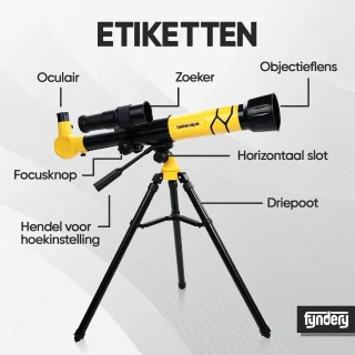Fyndery® Refractor Telescoop voor Kinderen - Sterrenkijker Telescoop - Telescoop voor Kinderen - Sterrenkijker - Tafel Telescoop