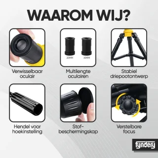 Fyndery® Refractor Telescoop voor Kinderen - Sterrenkijker Telescoop - Telescoop voor Kinderen - Sterrenkijker - Tafel Telescoop