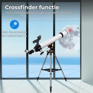 Telescoop - Sterrenkijker - Inc. Statief - Voor Kinderen & Volwassenen - Astronomie - Sterrenkunde - 375x Zoomfunctie - Draagbaar