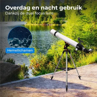 Telescoop - Sterrenkijker - Inc. Statief - Voor Kinderen & Volwassenen - Astronomie - Sterrenkunde - 375x Zoomfunctie - Draagbaar