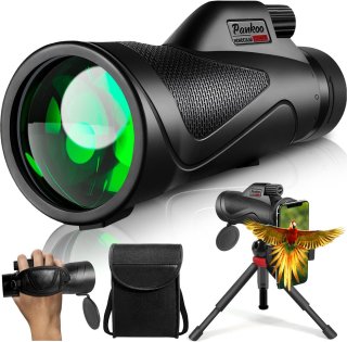 De Monoculaire Telescoop 12x60 met Smartphone Adapter – Krachtige Verrekijker met Statief en Draagtas – BAK4 Prisma & FMC Lens – Geschikt voor Vogels Spotten, Natuur en Outdoor Observatie in één oogopslag