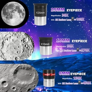 Telescopische Astronomie Telescoop voor Volwassenen en Kinderen - 90 mm Opening, 900 mm Lengte, Professionele Refractortelescoop voor Beginners