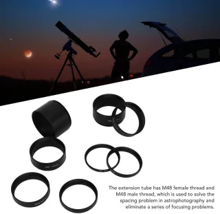 Optical Accessoire - Astronomische Extension Tube Kit, 8 STKS, Aluminium Focus Uitbreiding Buis Set voor Telescoop - Snelle en Precieze Scherpstelling