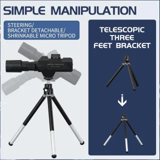 Digitale Telescoop Beginners 70x Zoom Monoculaire Camera Statief Reistelescoop Kamperen - Mobiele Detectie Control 1920x1080 .