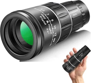 Monoculair - 16x52 Monoculair - Telescoop met hoog vermogen voor volwassenen - Compacte monoculaire prisma - Geschikt voor volwassenen en kinderen, HD-monoculair voor buitenactiviteiten, vogels kijken, kamperen