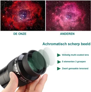 Astronomische Telescoop voor Beginners - Refractor Telescoop met 70mm Apertuur en 400mm Brandpuntsafstand - Inclusief Statief en Smartphone Adapter - Ideaal voor Maanobservatie en Sterrenkijken - X01NSK53