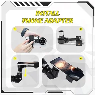 Telescoop met Digitaal Oculair voor Astronomie - 90 mm Diafragma, 900 mm Brandpuntsafstand, Compact en Draagbaar voor Beginners en Professionals